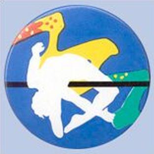 Pincollector: Colorful Ribbon Athletics High Jump Blue Butt...
